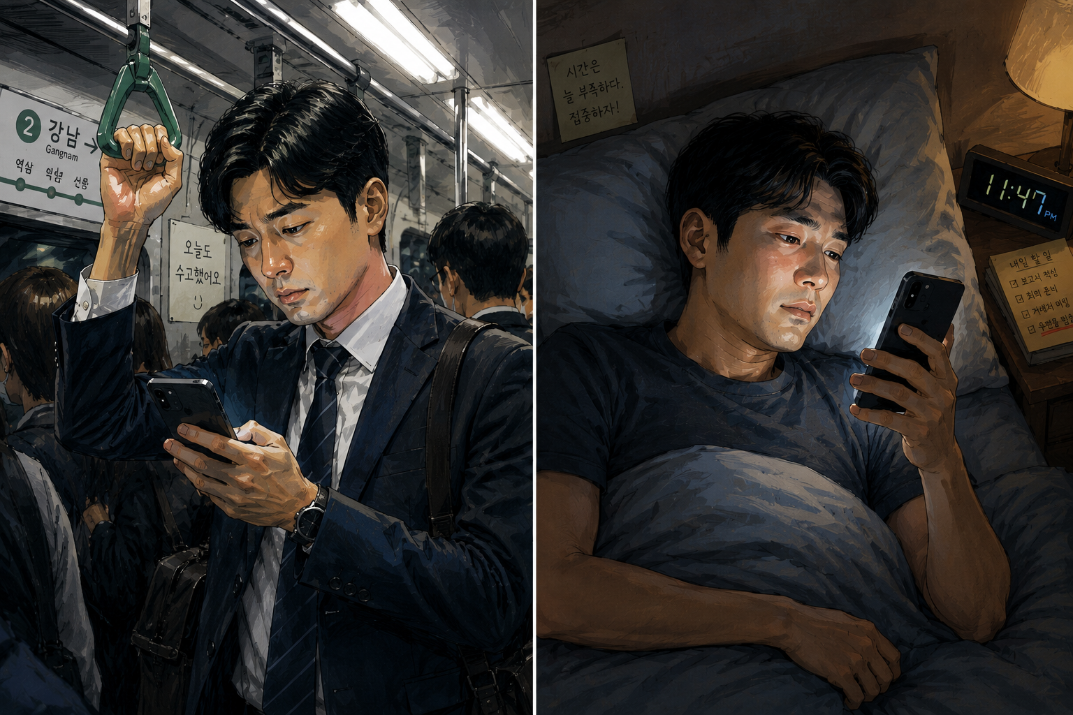 출근길, 누워서 편 지보내기.png